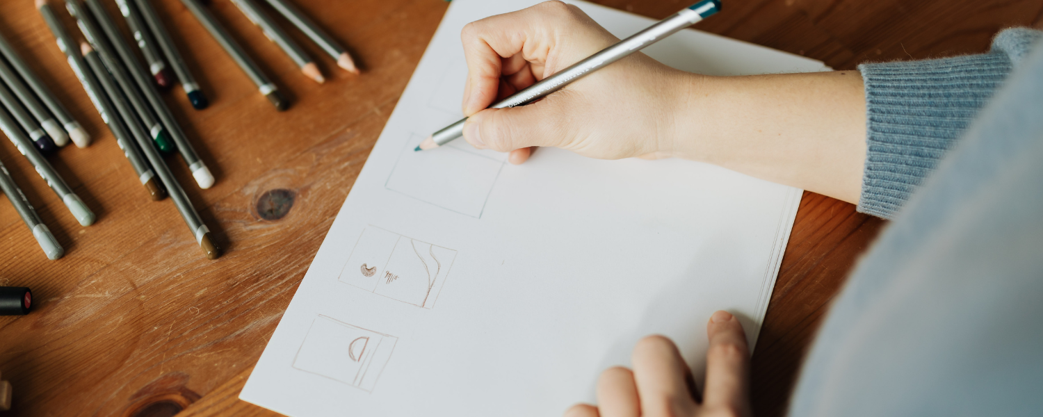 デザインしている風景画像